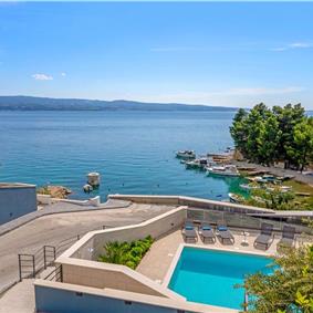 5 bedroom beachfront villa with heated pool near Omis, sleeps 9